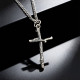 Wholesale Retro Brass Branch Cross Necklace