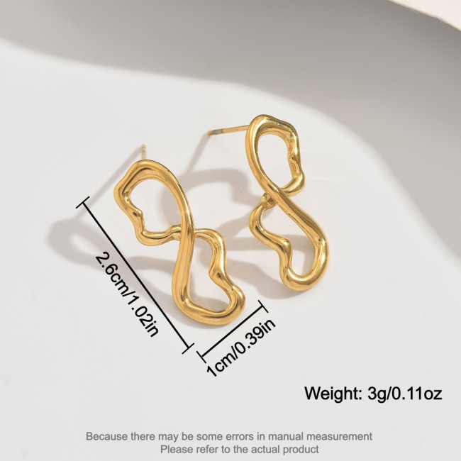 Wholesale Stainless Steel Infinity Stud Earrings