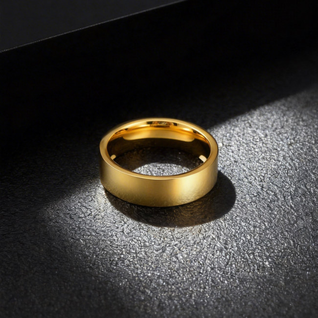 Wholesale Minimalist Stainless Steel Gold Band
