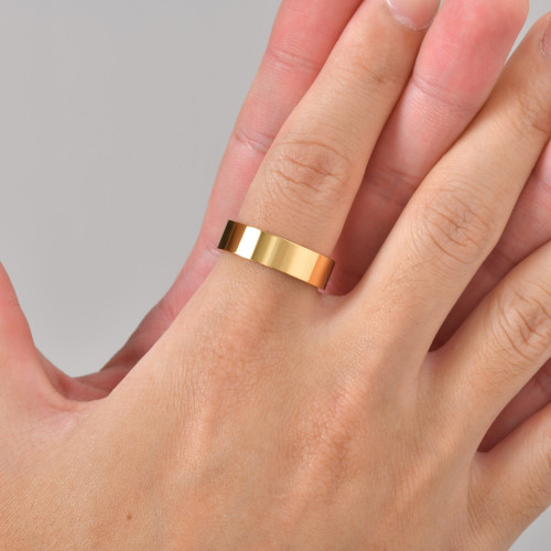 Wholesale Minimalist Stainless Steel Gold Band