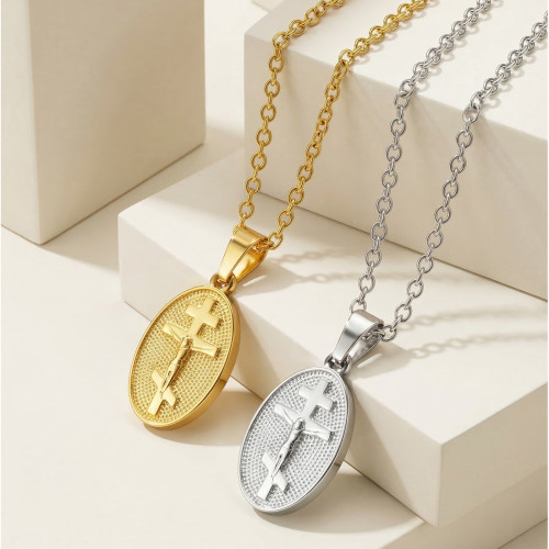Wholesale Stainless Steel Orthodox Cross Necklace