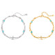 Wholesale Stainless Steel Modern Turquoise & Cross Ankle