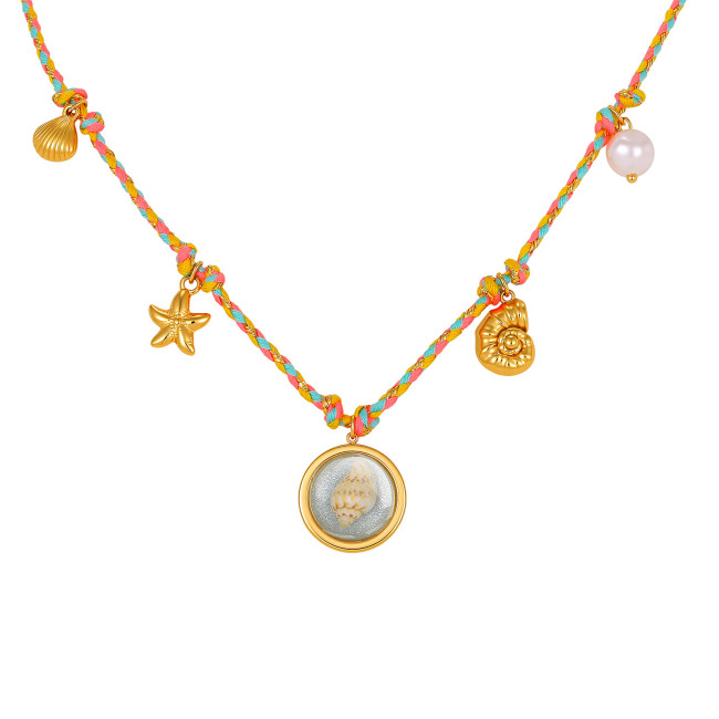 Wholesale Coastal Real Conch Specimen Necklace