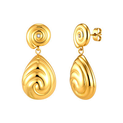 Wholesale Stainless Steel Spiral Earrings