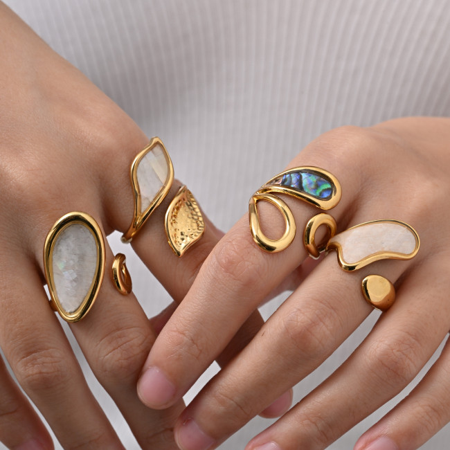 Wholesale Stainless Steel Shell Open Ring