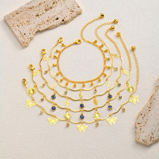 Wholesale Brass Evil Eye & Butterfly Foot Jewelry
