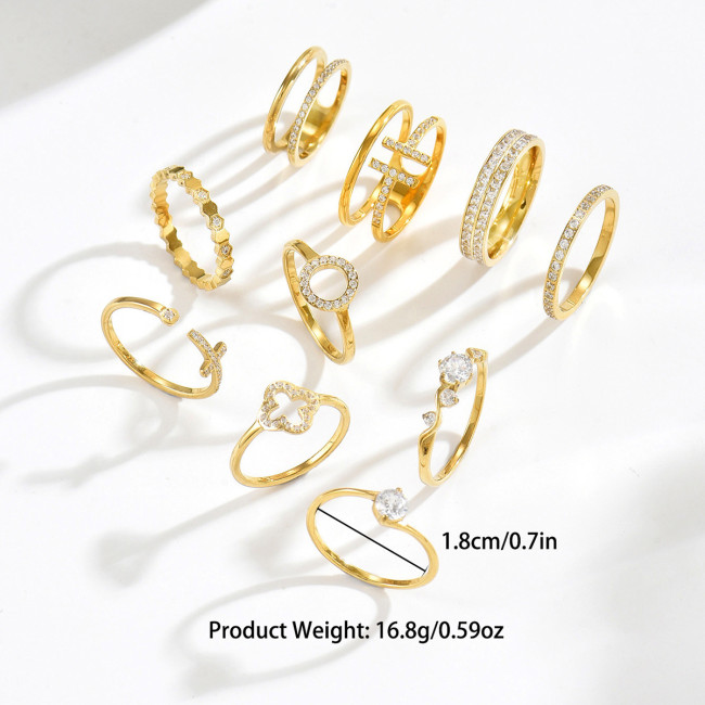 Wholesale Stainless Steel Minimalist CZ Pave Stacking Ring Set