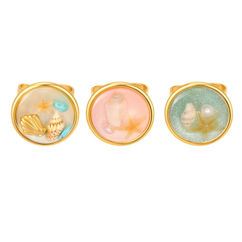 Wholesale Stainless Steel Coastal Girl Ring