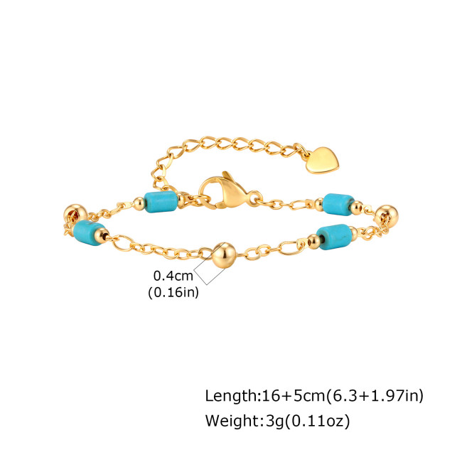 Wholesale Stainless Steel Tube Bead Jewelry Set