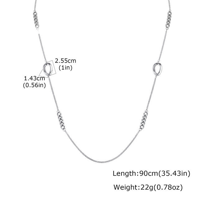 Wholesale Modern Aesthetic Layering Long Necklace