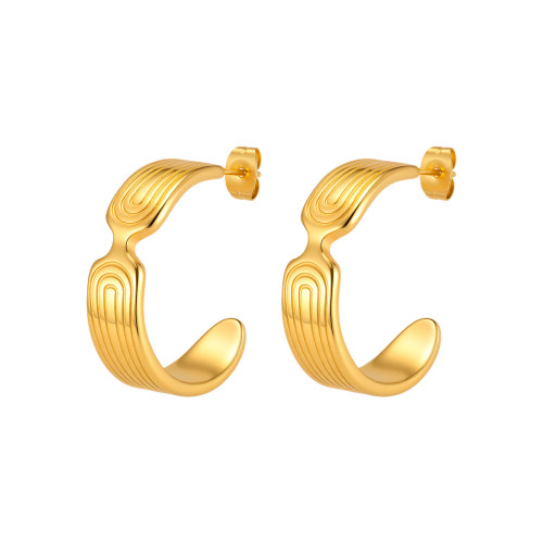 Wholesale Vintage Stainless Steel C-Hoop Earrings