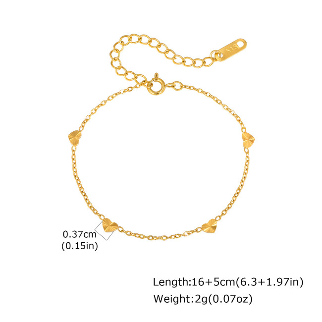 Wholesale Stainless Steel Textured Heart Jewelry Set