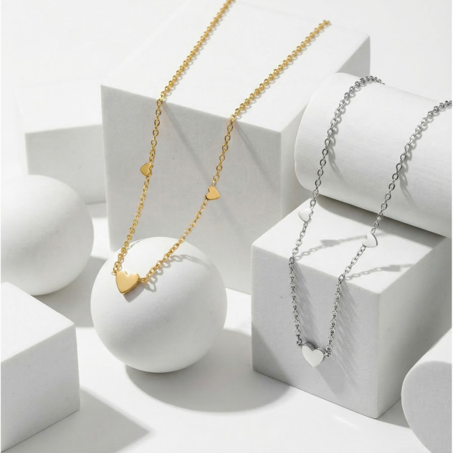Wholesale Stainless Steel Minimalist Heart Necklace