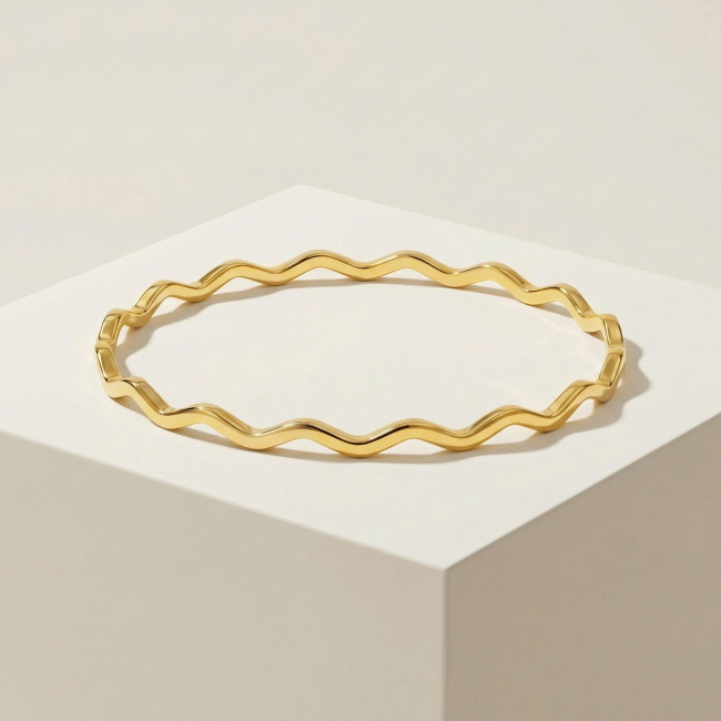 Wholesale Stainless Steel Wave Bangle