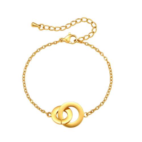 Wholesale Stainless Steel Interlocking Circle Bracelet