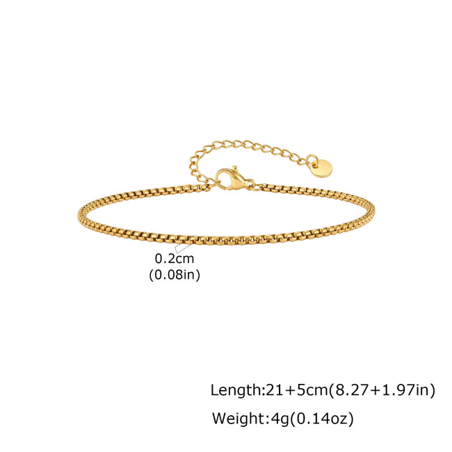 Wholesale Stainless Steel Everyday Minimalist Anklet