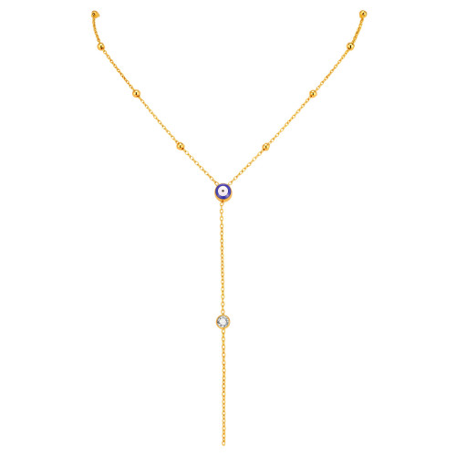 Wholesale Stainless Steel Evil Eye Y-Necklace