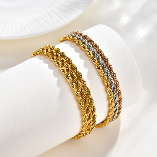 Wholesale Stainless Steel Rope Chain Bracelet