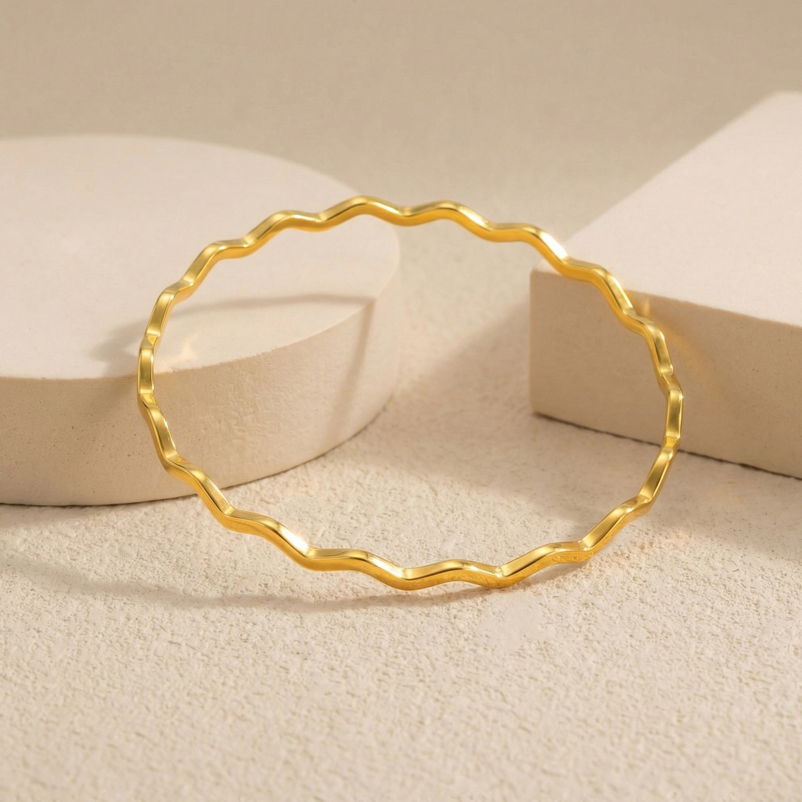 Wholesale Stainless Steel Wave Bangle