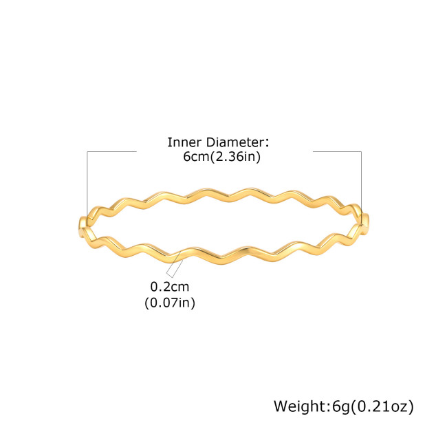 Wholesale Stainless Steel Wave Bangle