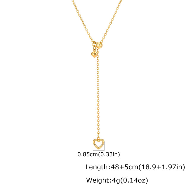 Wholesale Stainless Steel Heart Y-Necklace
