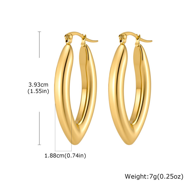 Wholesale Stainless Steel Chunky Hoop Earrings