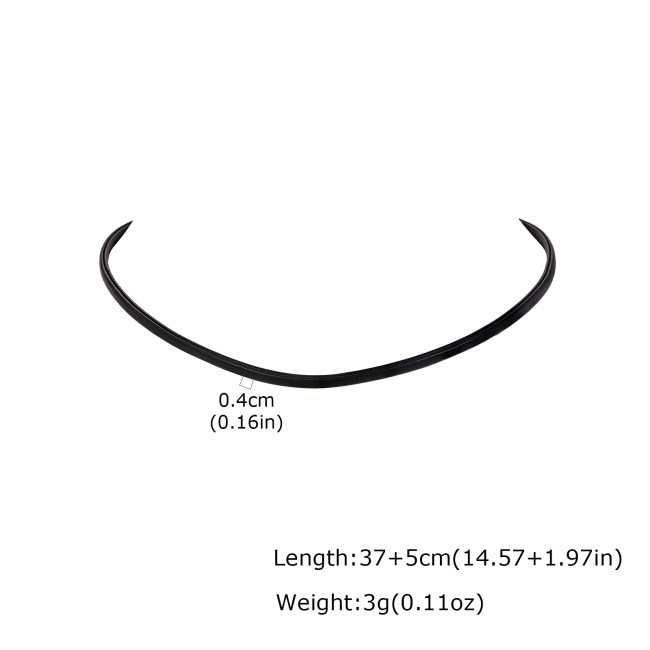 Stainless Steel Leather Necklace