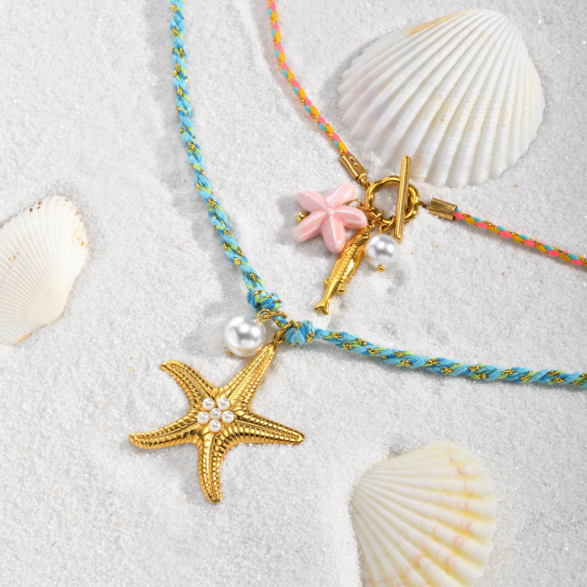 Wholesale Stainless Steel Ocean Long Necklace