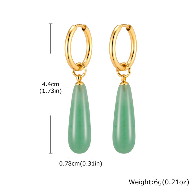 Wholesale Stainless Steel Gemstone Earrings