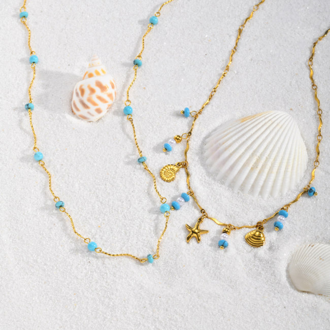 Wholesale Stainless Steel Marine Charm Necklace