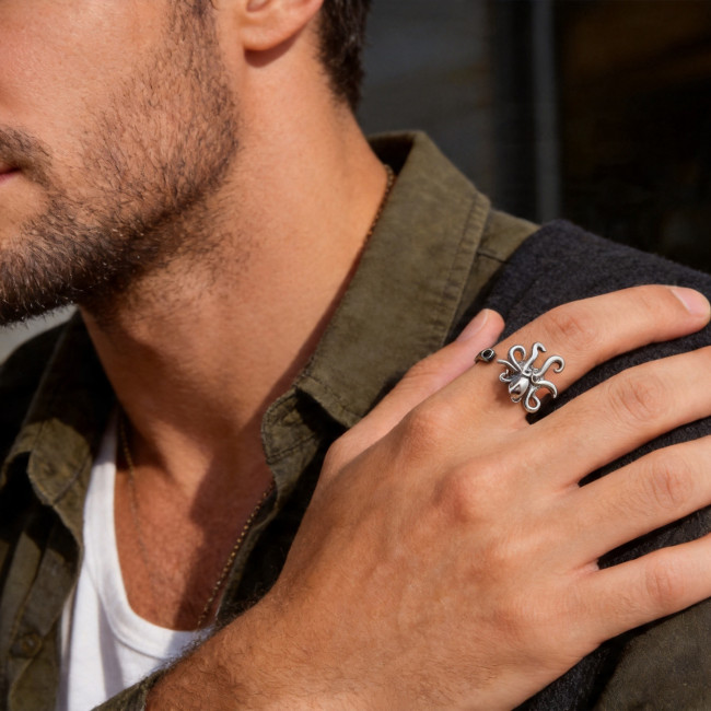 Wholesale Stainless Steel Gothic Octopus Ring