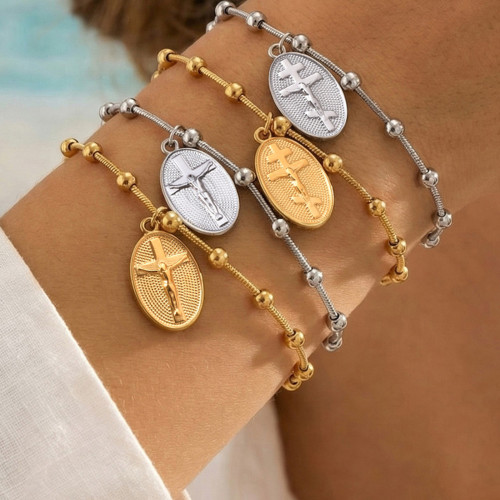 Wholesale Stainless Steel Religious Charm Bracelet
