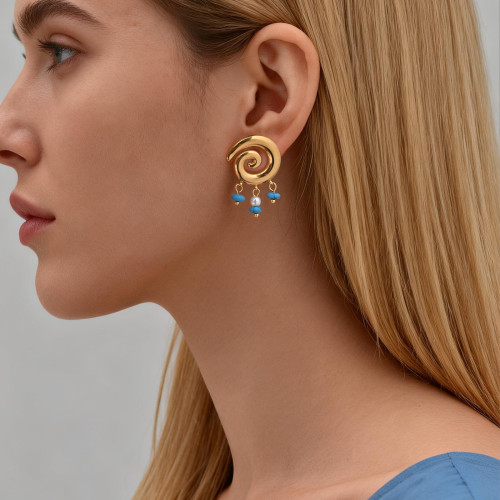 Wholesale Stainless Steel Marine Dangles Earrings