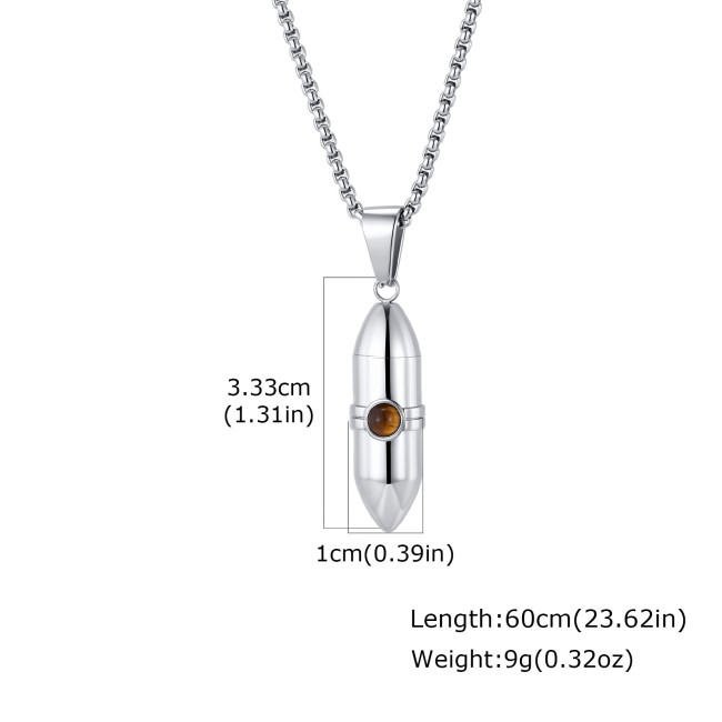 Wholesale Stainless Steel Bullet Urn Necklace