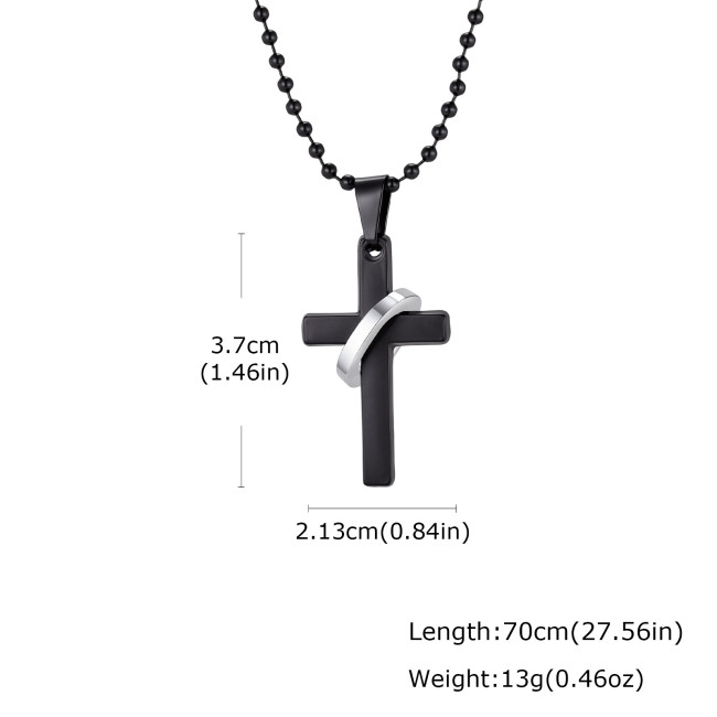 Wholesale Stainless Steel Interlocking Cross Pendant