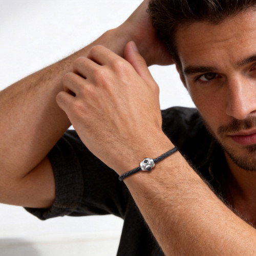 Wholesale Stainless Steel Leather Bracelet