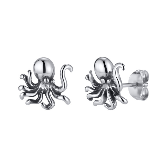 Wholesale Stainless Steel Octopus Stud Earrings