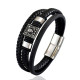 Wholesale Stainless Steel Multi-Layer Leather Bracelet