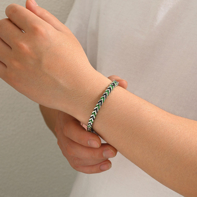 Wholesale Stainless Steel Woven Wheat Chain Bracelet
