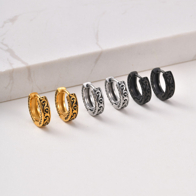 Wholesale Mens Stainless Steel Hoop Earring