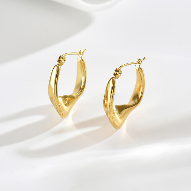 Wholesale Stainless Steel Mobius Twist Earrings