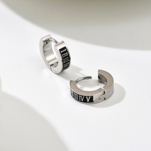 Wholesale Stainless Steel Roman Numeral Huggies