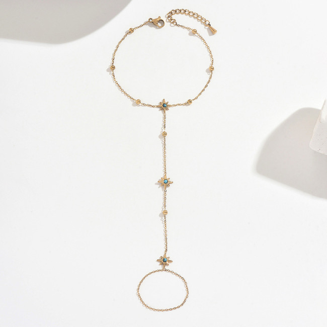 Wholesale Stainless Steel Finger Ring Hand Chain