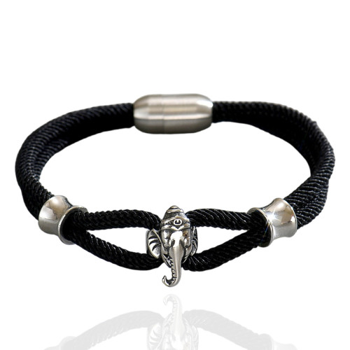 Wholesale Stainless Steel Elephant Cord Bracelet