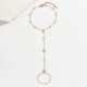 Wholesale Stainless Steel Oval CZ Ring Hand Chain