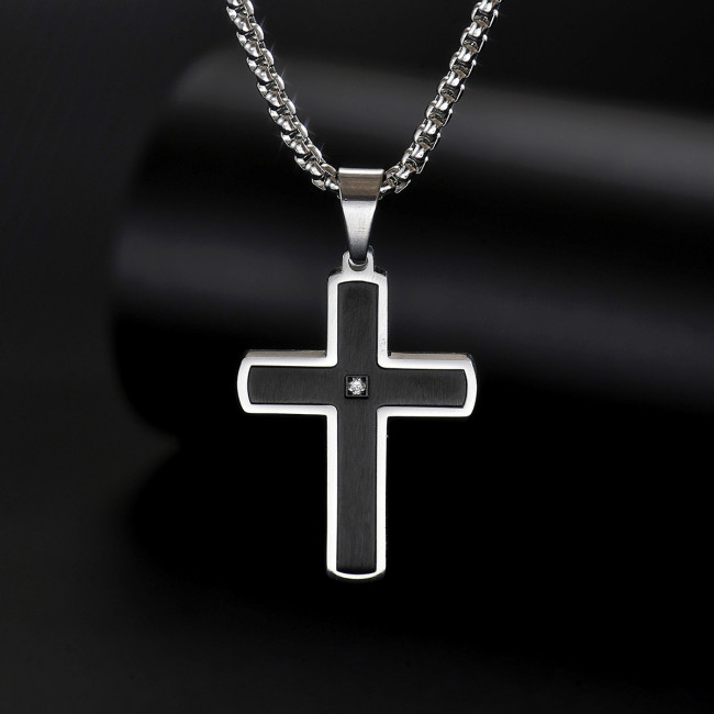 Wholesale Stainless Steel Brushed Solitaire Pendant