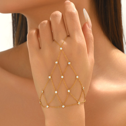 Wholesale Stainless Steel Diamond-Mesh Slave Bracelet