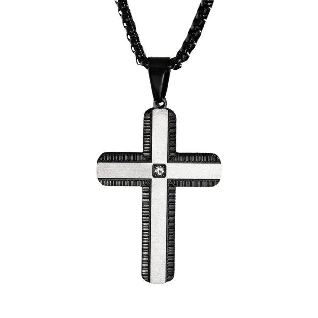 Wholesale Stainless Steel Multi-Color Plated Cross Necklace