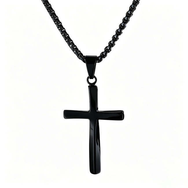 Wholesale Stainless Steel Twisted Cross Necklace