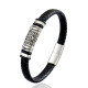 Wholesale Stainless Steel Nautical Leather Bracelet